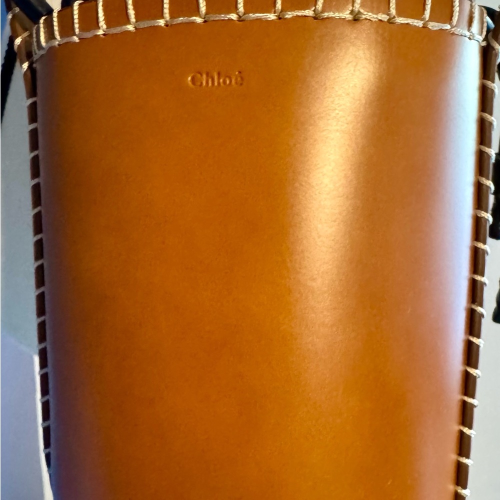 Chloe Louella Leather Bucket Crossbody Bag - Picture 2 of 9